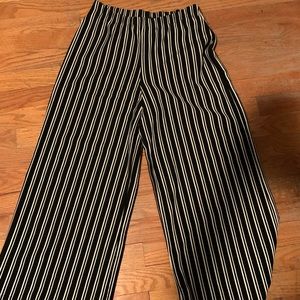 flow black and white stripped pants. super cute